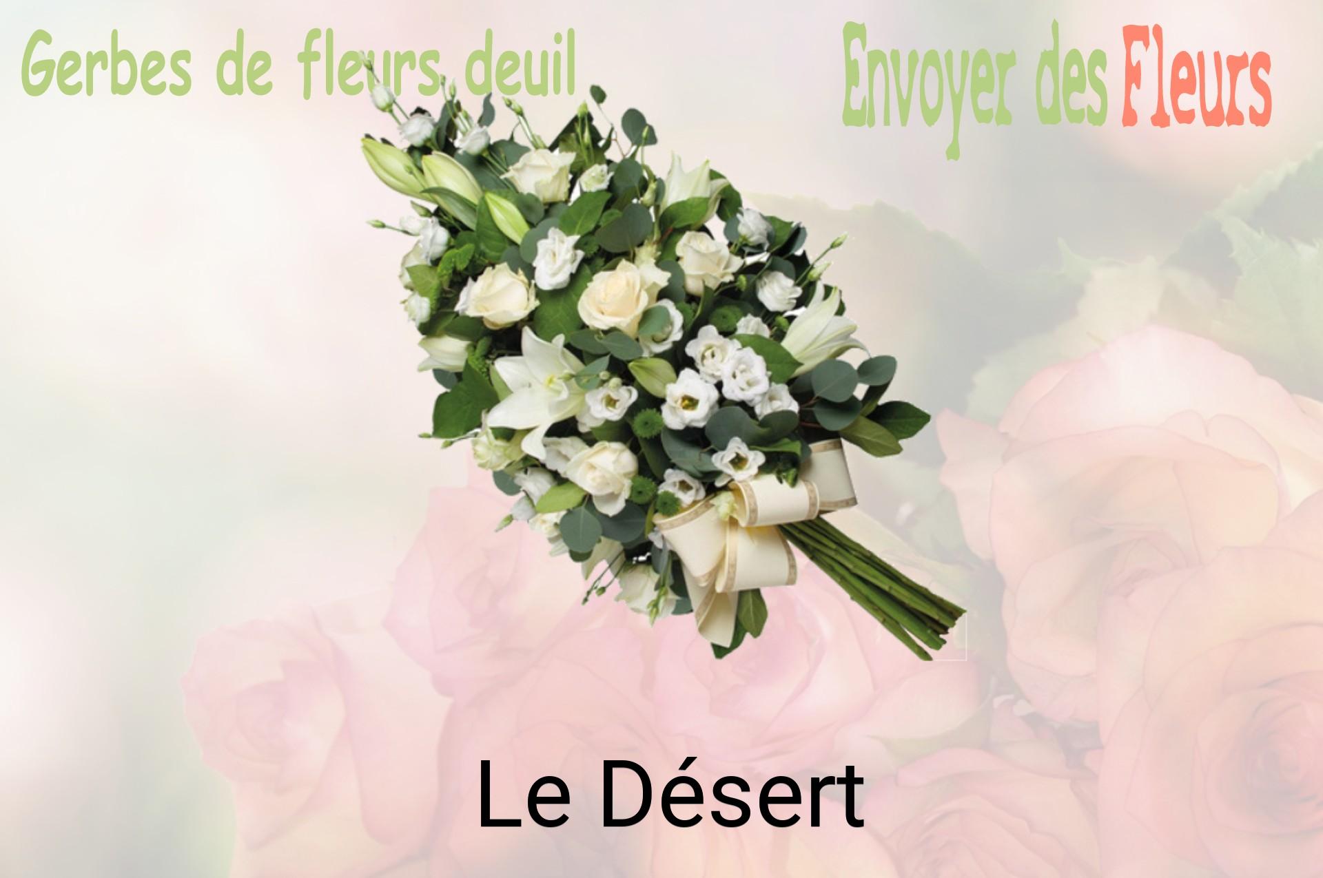 Gerbe de fleurs de deuil livrée à Le Désert